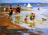 Children at Play on the Beach by Edward Potthast